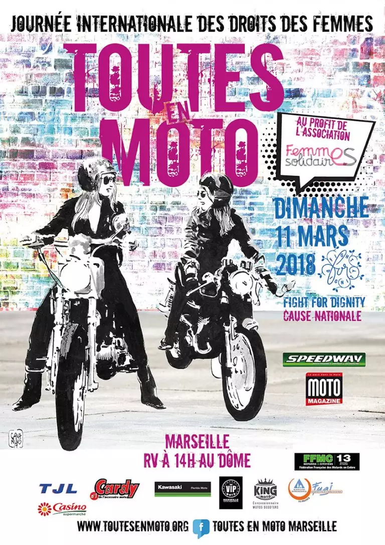 TOUTES EN MOTO MARSEILLE 2018 - CARDY AUX COTÉS DES FEMMES