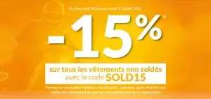 -15% sur tous les articles non soldés