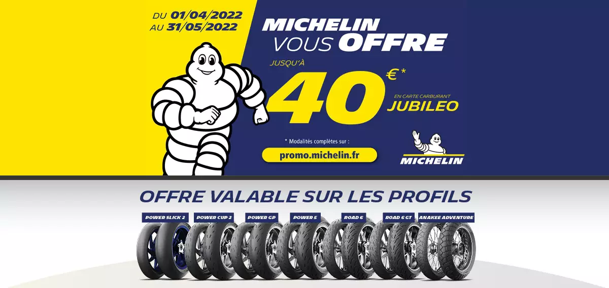 Promo Michelin jusqu'à 40€ de carburant offert pour l'achat de pneus