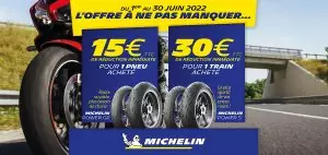 Réduction immédiate sur les pneus Michelin Power GP et Power 5