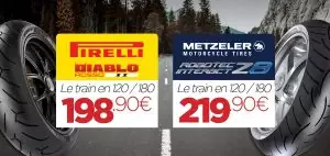 Promos pneus Pirelli et Metzeler