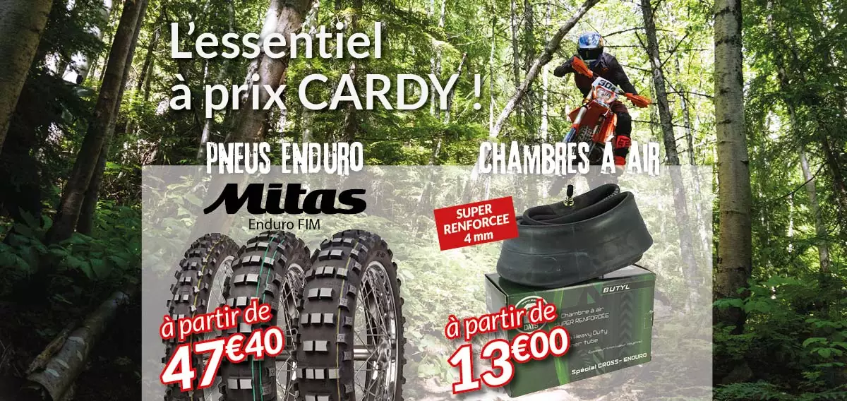 Pneus enduro et chambres à air à prix promo !