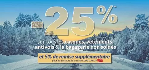 -25% sur une sélection de produits non soldés