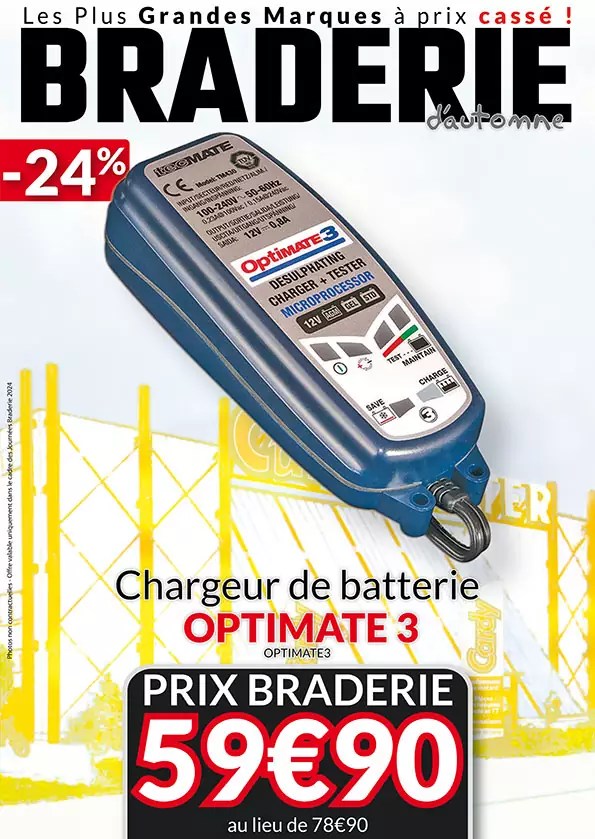 Chargeur de batterie Optimate 3 à -24% 59,90€ au lieu de 78,90€
