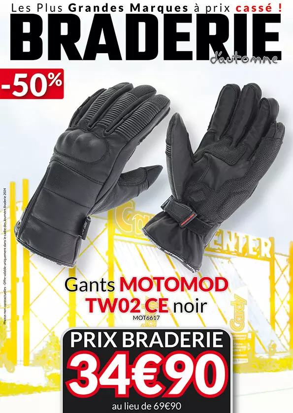 Gants Motomod TW02 à -50% 34,90€ au lieu de 69,90€