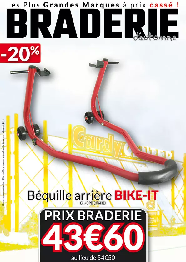 Béquille arrière Bike-IT -20% 43,60€ au lieu de 54,50€