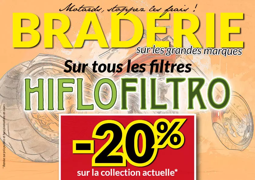 -20% sur les filtres Hiflofiltro