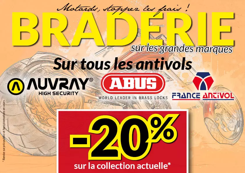 -20% sur les antivols Auvray, Abus, France Antivol