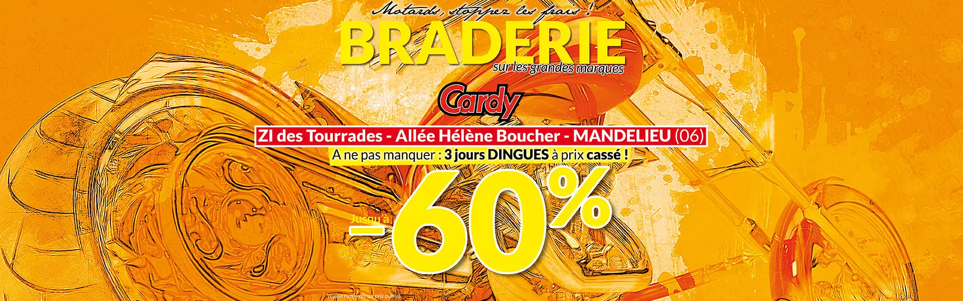 Profitez de remises sur vos pièces techniques pendant la Braderie Cardy Cannes