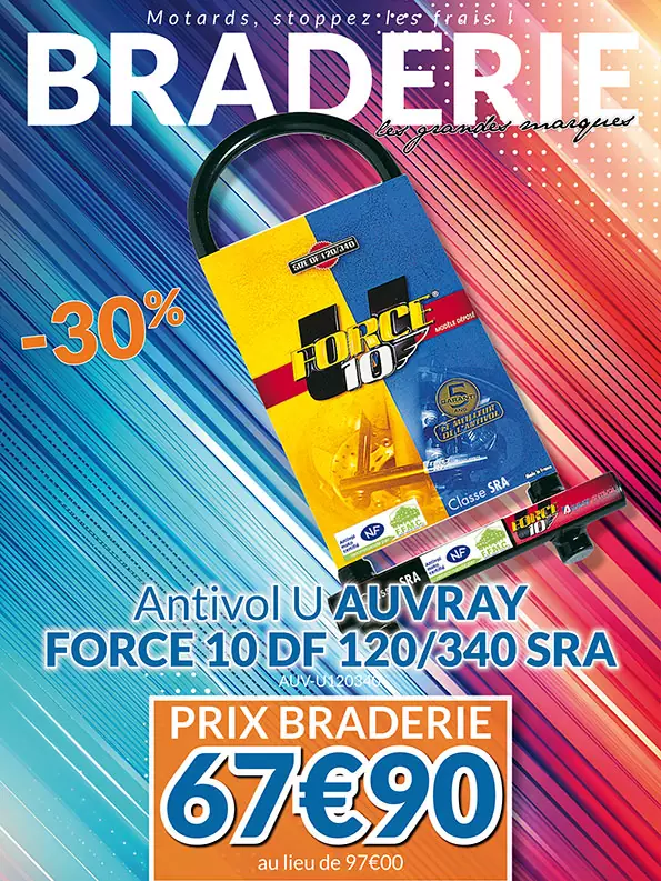 -30% Antivol U Auvray Force 10 DF 120/340 SRA à 67€90 au lieu de 97€