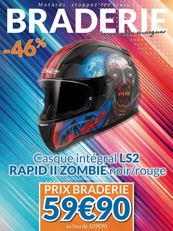 -46% Casque intégral LS2 Rapid II Zombie à 59€90 au lieu de 109€90