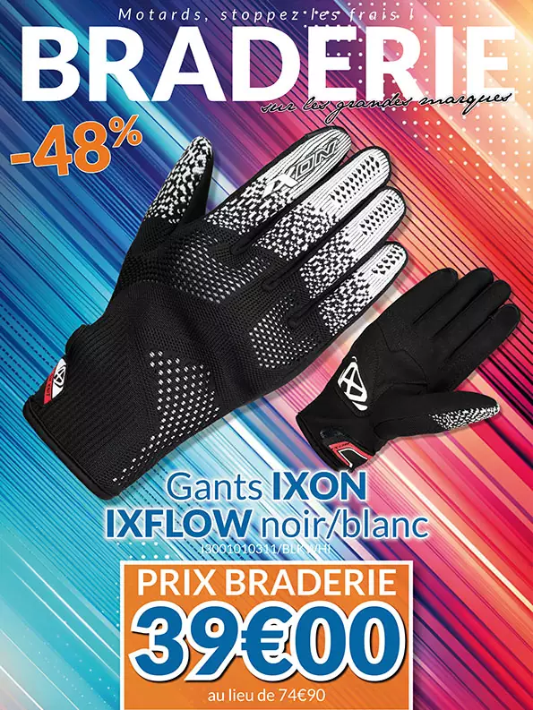 -48% Gants Ixon IXFLOW à 39€ au lieu de 74€90