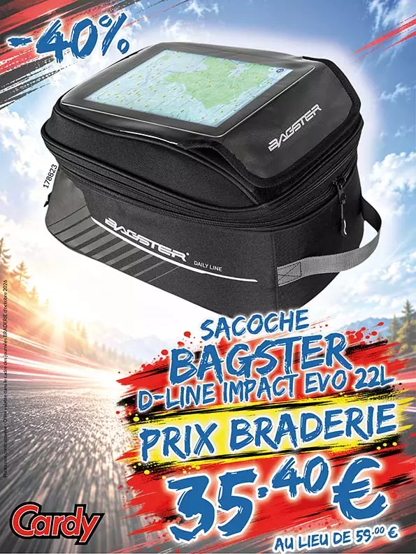 -40% Sacoche Bagster D-Line Impact Evo 22L à 35€40 au lieu de 59€