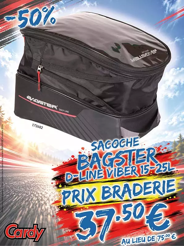 -50% Sacoche Bagster D-Lin Viber 15-25L à 37€50 au lieu de 75€