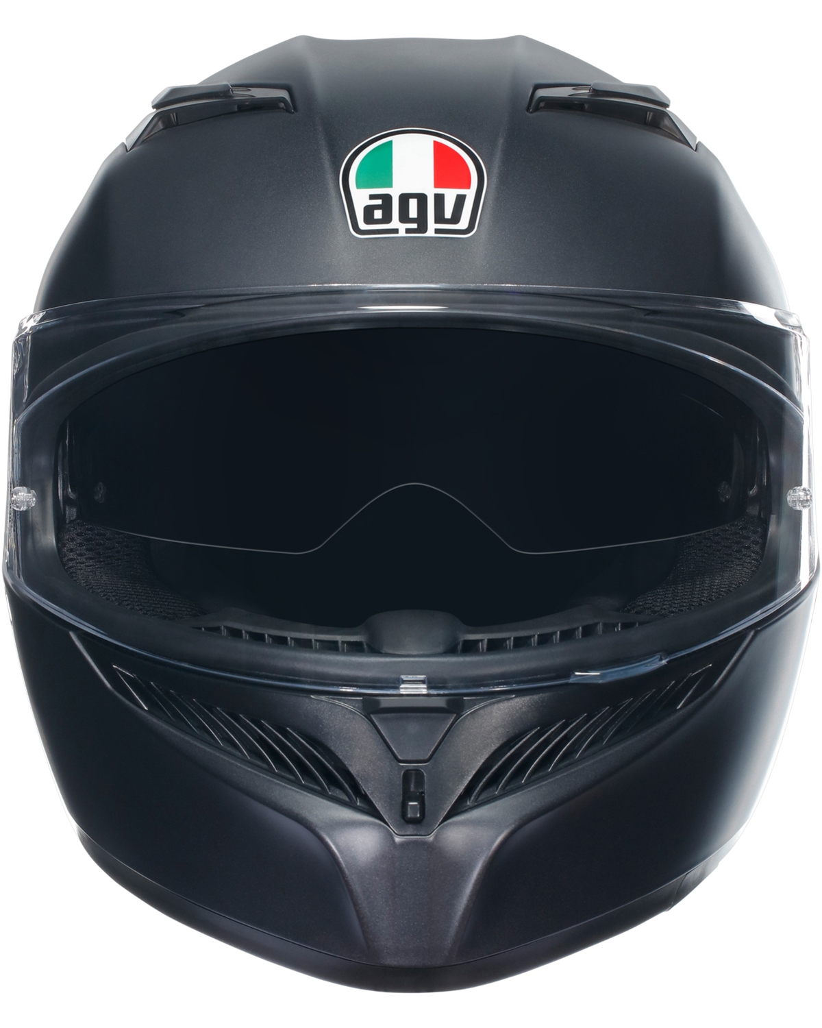 AGV - K3 E2206 MPLK, ECE Motorcycle Helmet With Spoiler And UV Visor Scratch Resistant, Compatible With Intercom, Mono Matt Luna Grey, Unisex, XS
