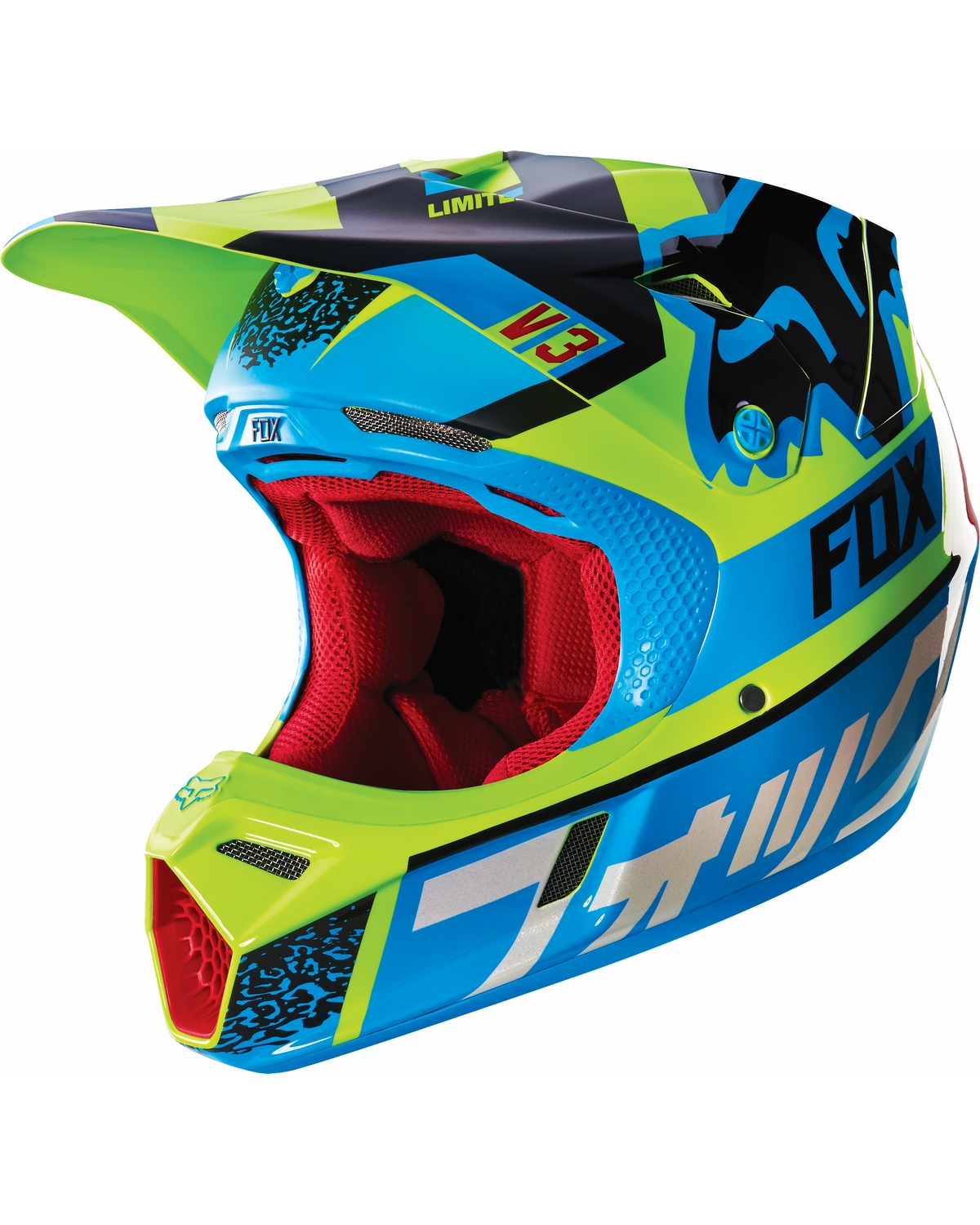 Casque Moto Cross Fox V1 Trice - Livraison Offerte 