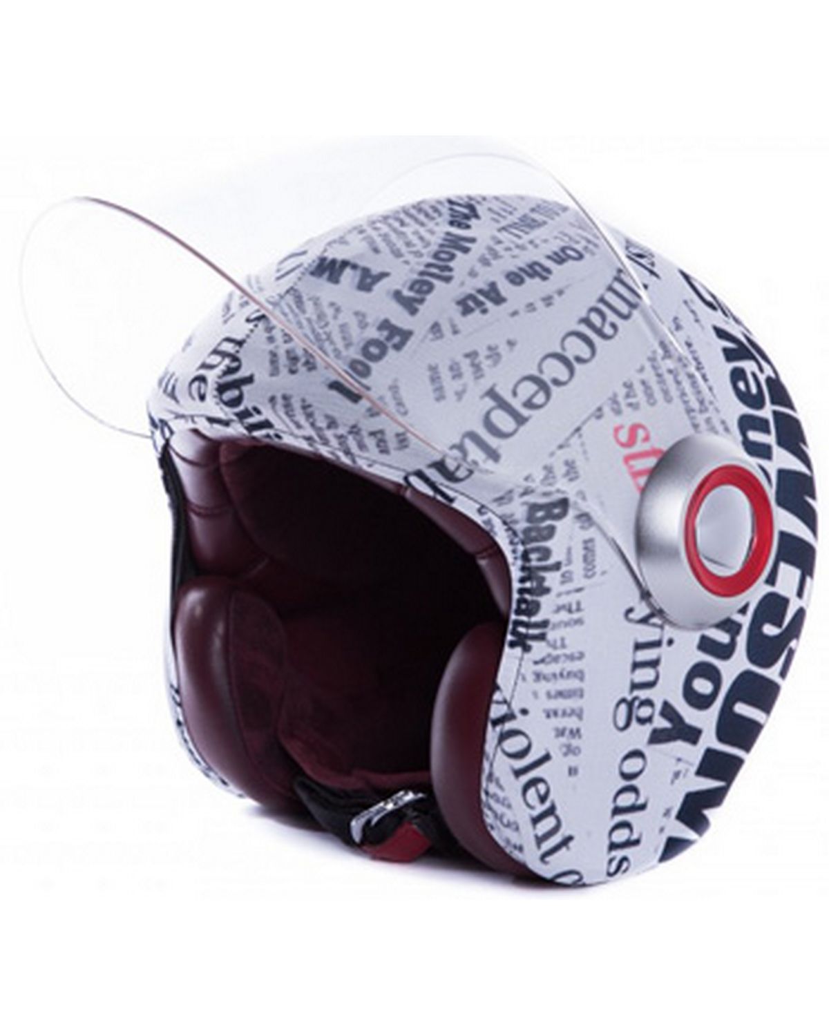 Housse Casque Moto Mask-helmet Déco Jet Papier Journal - Satisfait