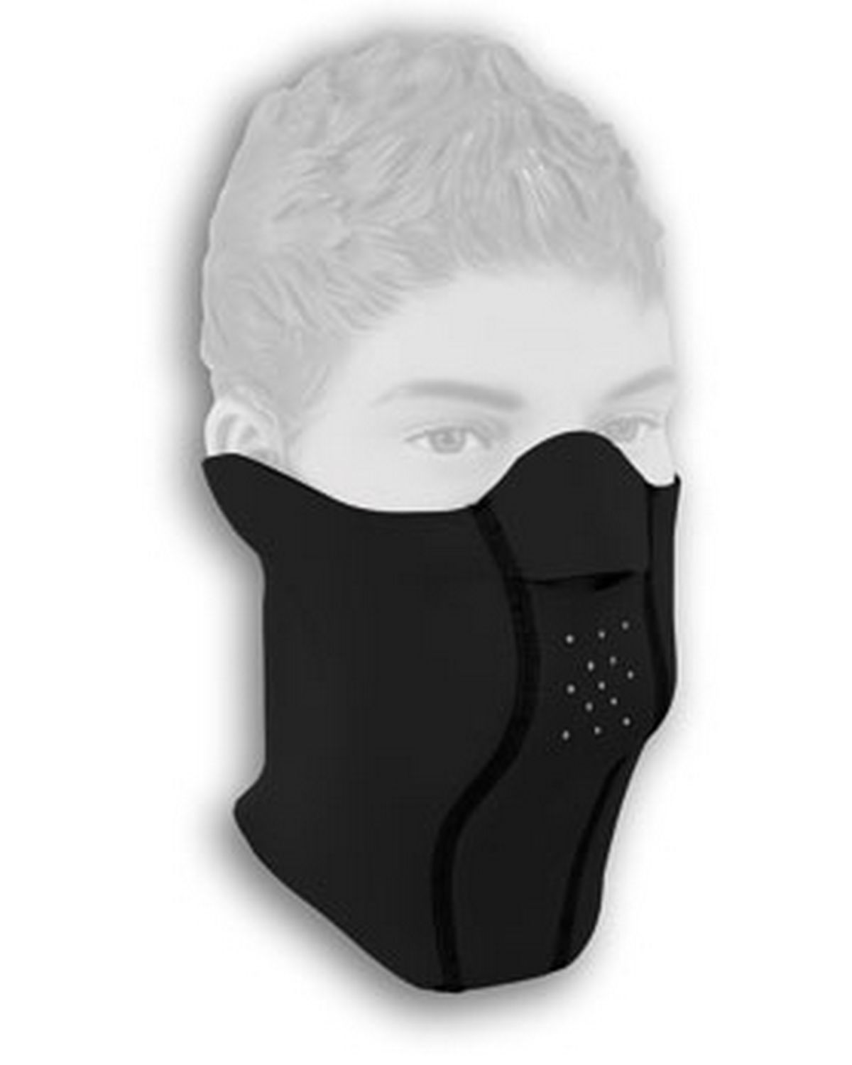 Passamontagna Scalda Collo In Neoprene E Polare - Nero Per Moto, Sci, Snowboard, Airsoft
