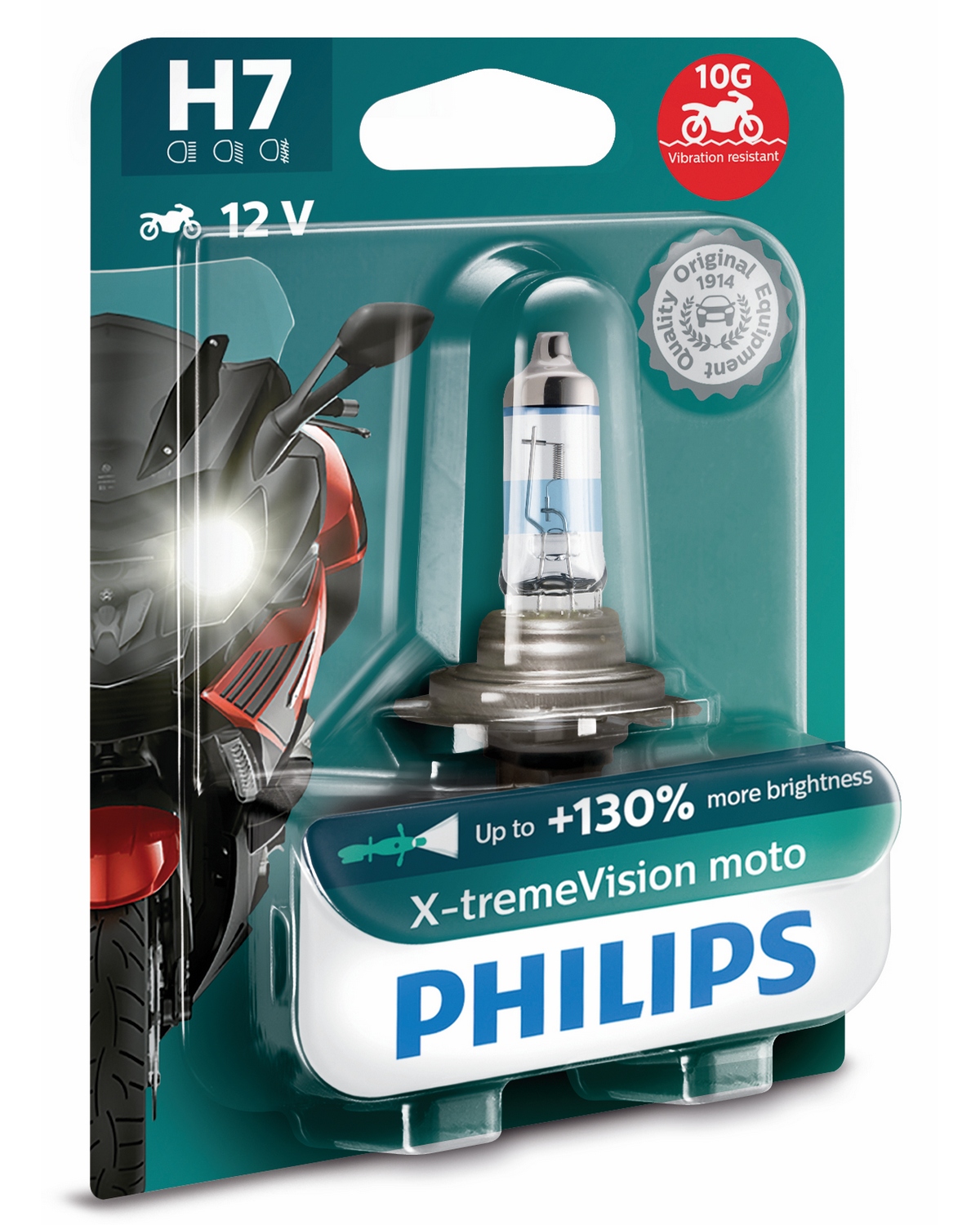 Ampoules Moto Philips Ampoule Feux De Route H7- Xtreme Vision