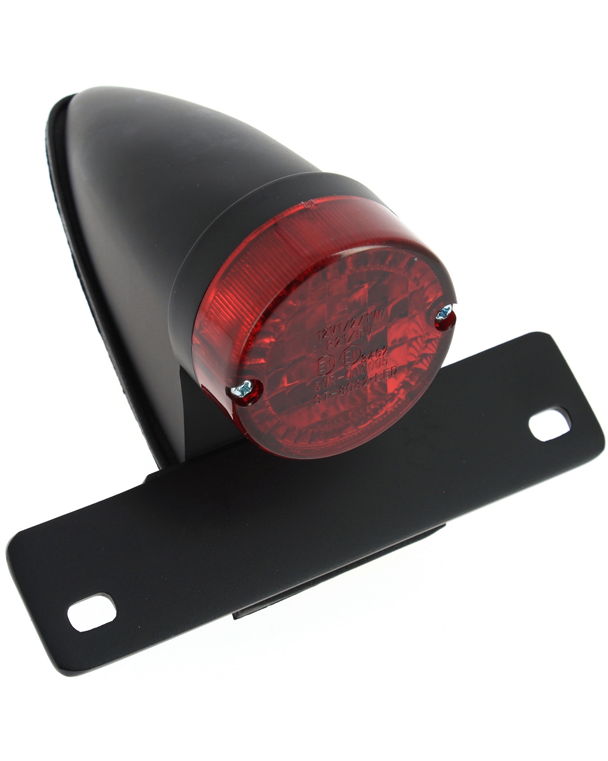 Accessoires Feux Moto Powy Feu Arrière Universel - Coque Noire - Cab. Clair  - Leds Rouge - 97x35x27 Mm - Satisfait Ou Remboursé 