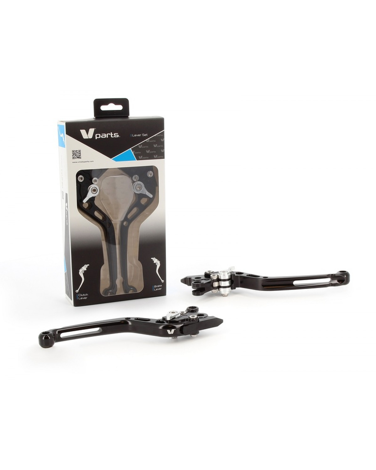 Kit Levier Embrayage Et Frein Moto V Parts Leviers V-parts Standard 175mm  Taillé Masse Noir/visserie Alu Avec Adaptateurs Par Paire Yamaha -  Livraison Offerte 