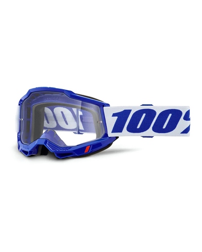 Masque Moto Cross 100 POURCENT Accuri 2 bleu écran clair