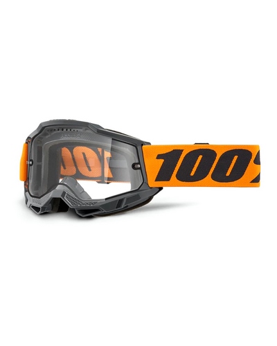 Masque Moto Cross 100 POURCENT Accuri 2 Enduro orange écran clair