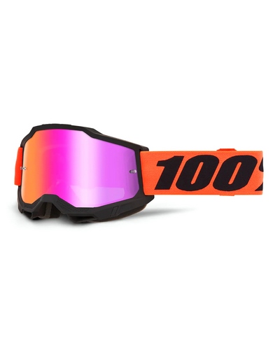 Masque Moto Cross 100 POURCENT Accuri 2 Ferran écran mirror rouge Masque Moto Cross 100 POURCENT Accuri 2 Ferran écran mirror rouge
