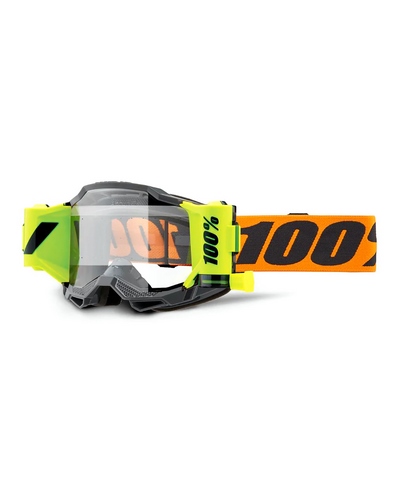 Masque Moto Cross 100 POURCENT Accuri 2 Forecast orange écran clair