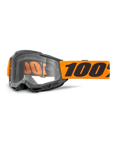 Masque Moto Cross 100 POURCENT Accuri 2 OTG orange écran clair