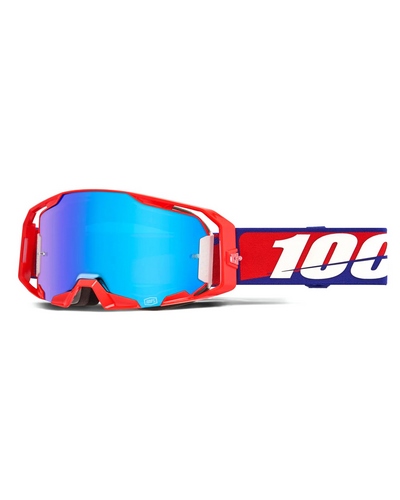 Masque Moto Cross 100 POURCENT Armatic Best écran mirror bleu
