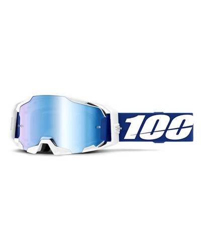 Masque Moto Cross 100 POURCENT Armatic bleu écran mirror bleu Masque Moto Cross 100 POURCENT Armatic bleu écran mirror bleu