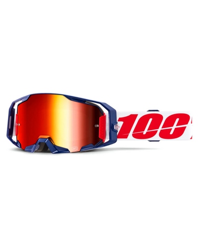 Masque Moto Cross 100 POURCENT Armatic Mach Z écran mirror rouge Masque Moto Cross 100 POURCENT Armatic Mach Z écran mirror rouge