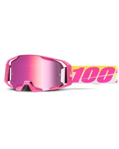 Masque Moto Cross 100 POURCENT Armatic Sellars écran mirror rose