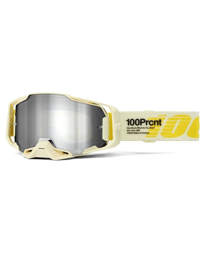 Masque Moto Cross 100 POURCENT Armega Barely écran mirror silver