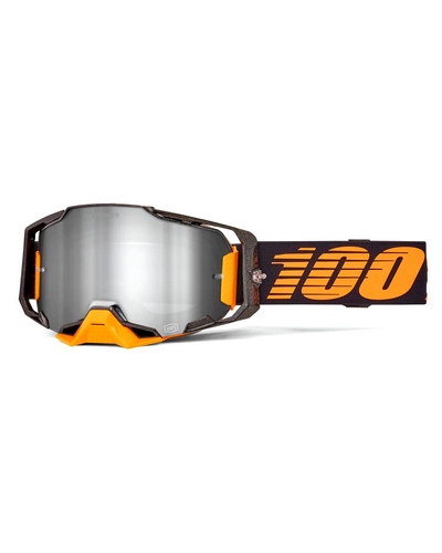 Masque Moto Cross 100 POURCENT Armega Hiper Acosta écran mirror silver