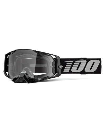 Masque Moto Cross 100 POURCENT Armega noir écran clair