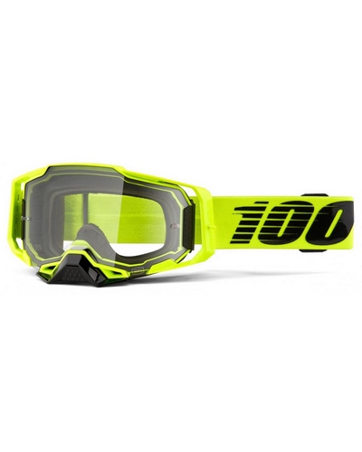 Masque Moto Cross 100 POURCENT Armega Nuclear Citrus écran clair