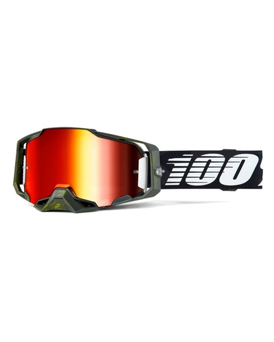 Masque Moto Cross 100 POURCENT Armega Soledad écran mirror rouge