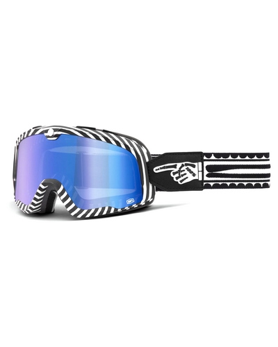 Masque Moto Cross 100 POURCENT Barstow Death Spray écran mirror bleu