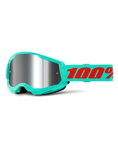 Masque Moto Cross 100 POURCENT Strata 2 Maupiti écran mirror silver