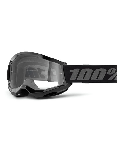 Masque Moto Cross 100 POURCENT Strata 2 noir écran clair