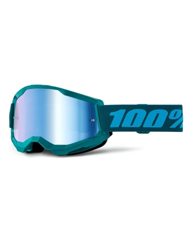 Masque Moto Cross 100 POURCENT Strata 2 Stone écran mirror bleu Masque Moto Cross 100 POURCENT Strata 2 Stone écran mirror bleu