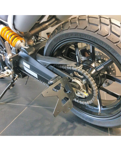 Support Plaque Immatriculation Moto ACCESS DESIGN Support de plaque ACCESS DESIGN latéral noir Ducati Scrambler 1100