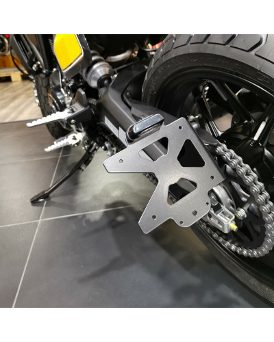 Support Plaque Immatriculation Moto ACCESS DESIGN Support de plaque ACCESS DESIGN latéral noir Ducati Scrambler 800
