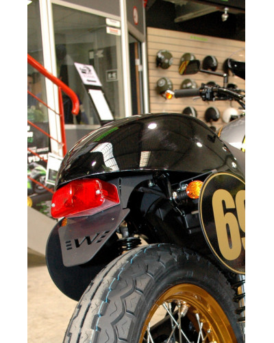 Support Plaque Immatriculation Moto ACCESS DESIGN Support de plaque ACCESS DESIGN passage de roue noir Kawasaki W800