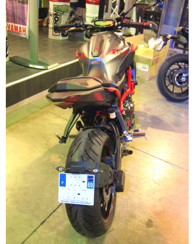Support Plaque Immatriculation Moto ACCESS DESIGN Support de plaque ACCESS DESIGN  ras de roue  noir Yamaha MT-07