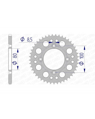 Couronne Moto AFAM Couronne AFAM 36 dents alu pas 420 type 11101N Honda