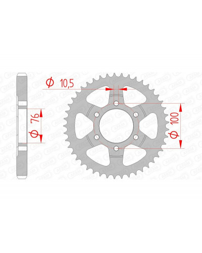 Couronne Moto AFAM Couronne AFAM 39 dents acier pas 530 type 14902 Suzuki