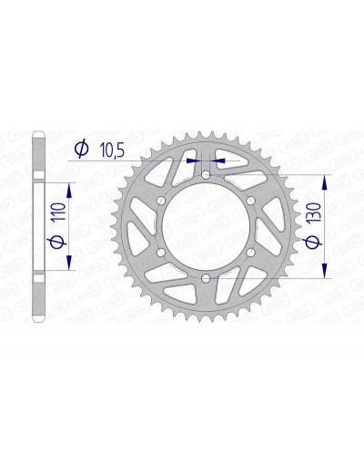 Couronne Moto AFAM Couronne AFAM 40 dents alu pas 520 type 13814